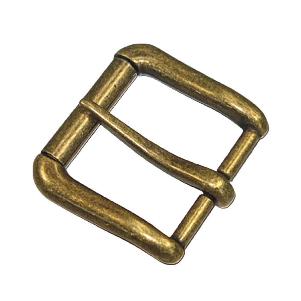 1-1/4" Solid Brass Belt Buckle With Roller 