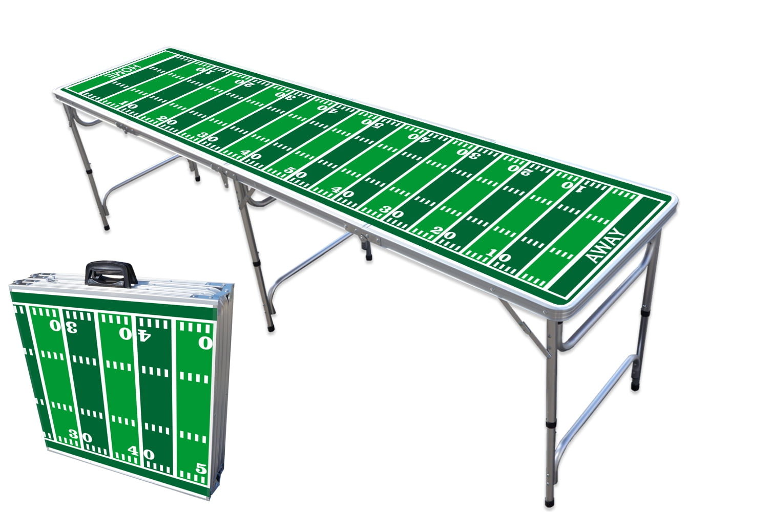 Portable Folding Table with FOOTBALL FIELD Graphic Adjustable Length