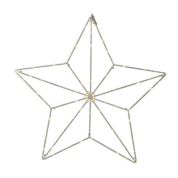 Celebrations 9095952 15 in. LED Star Silhouette Hanging Decor, Warm White