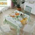 thumbnail image 5 of Sage Green Orange Fall Square/Round Tablecloths 60x60,Thanksgiving Pumpkins Eucalyptus Leaves Table Cloth Table Cover Indoor/Outdoor Tabletop Decor for Wedding Holiday Party Dinner Baby Shower, 5 of 7