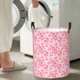 thumbnail image 5 of Sikiie pink heart Print Round Dirty Clothes Basket, Waterproof Standing Foldable Storage Basket, for Laundry Room, Bedroom, Bathroom Storage-Medium, 5 of 6