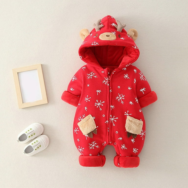 Penkiiy Newborn Baby Girl Winter Clothes Baby Snow Suit Infant