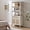 White Oak, variant on SICOTAS 68.5" Tall Rattan Bookshelf with Large Drawer & 2 Doors, Boho 5-Tier Bookcase with Adjustable Shelf, Display Storage Shelves for Living Room, Home Office, Natural Oak