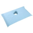 thumbnail image 6 of Bed Sheets for SPA Treatments in Quality Cotton with Hole - Blue, as described, 6 of 8