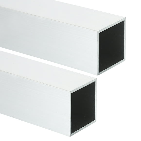 Uxcell Aluminum Square Tubing, Square Tube Seamless Structural Metal Profile Hardware for Construction DIY Home Furniture 3.15" Width x 0.08" Wall Thick
