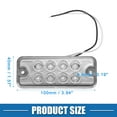 thumbnail image 4 of Unique Bargains Front Rear Side Marker Light 8 LED 3.94' for Truck Trailer Van Caravan Lorry Car Bus White (Set of 4), 4 of 7