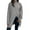 Grey, variant on Women's Sweaters Trendy Fall Winter Solid Color Split Hem Turtleneck Pullover Knit Plus Size Fall Tops,Black,L