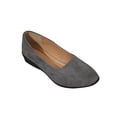 thumbnail image 2 of CQONEPT Women's Ballet Flats Work Dress Shoes Low Wedge Round Toe Slip Ons Comfy Dressy Casual Flats Shoes for Work Office Gray 40, 2 of 7