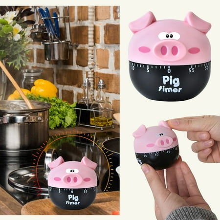 

Kitchen Egg Cooking Timer Count Down Clock Alarm Cartoon Stopwatch 60 Pink Cartoon Pig Kitchen Timer Mechanical Domestic Electric Appliance