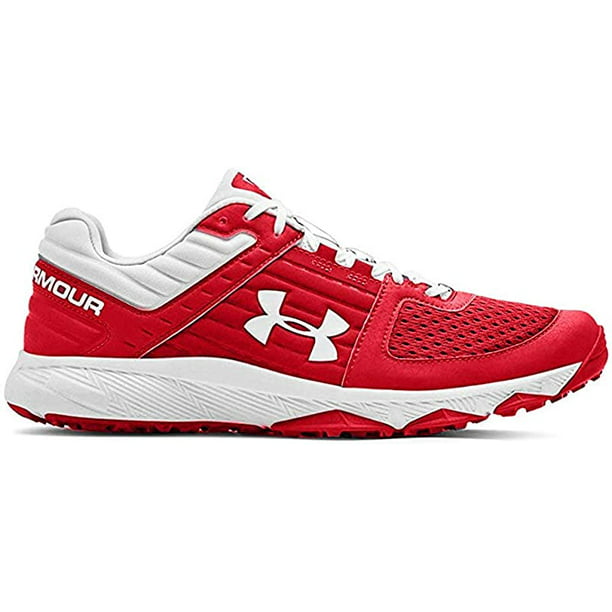 Under Armour Men's Yard Trainer Baseball Shoe, Red/White, 10 D(M) US ...