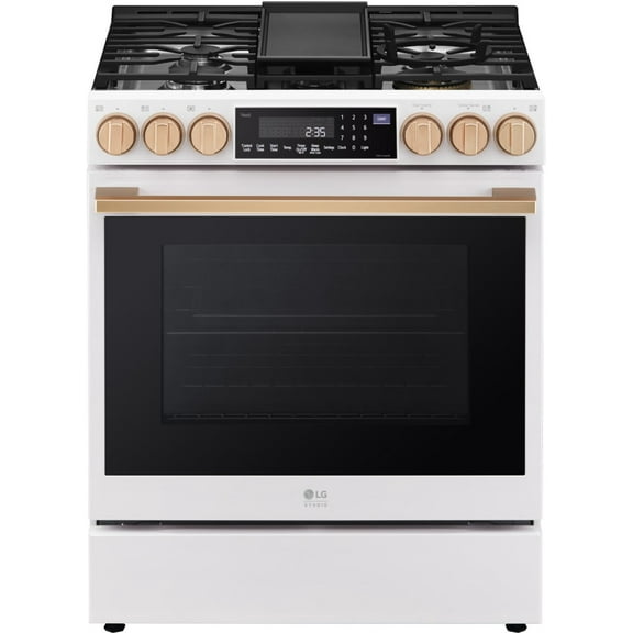 30 Inch Slide-In Gas Smart Range with 5 Sealed Burners, 6.3 cu. ft. Oven Capacity, Storage Drawer