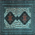 thumbnail image 1 of Ahgly Company Indoor Square Persian Light Blue Traditional Area Rugs, 6' Square, 1 of 4