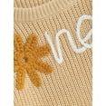 thumbnail image 6 of Newborn Baby Girl Knitted Sweater Infant Long Sleeve Floral Letter Autumn Knitwear, 6 of 8