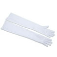 thumbnail image 2 of Manunclaims Women's Long Satin Finger Gloves Elbow Length Wedding Opera Bridal Dance Gloves, 2 of 8