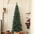 thumbnail image 2 of HOMCOM 6ft Artificial Pencil Christmas Tree w/ 618 Branches and Metal Base, 2 of 10