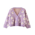 thumbnail image 2 of POINTERTECK Cardigan Tricoté pour Femmes Manches Longues Col en V Pull Imprimé Simple Boutonnage Mode Urbaine, 2 of 7