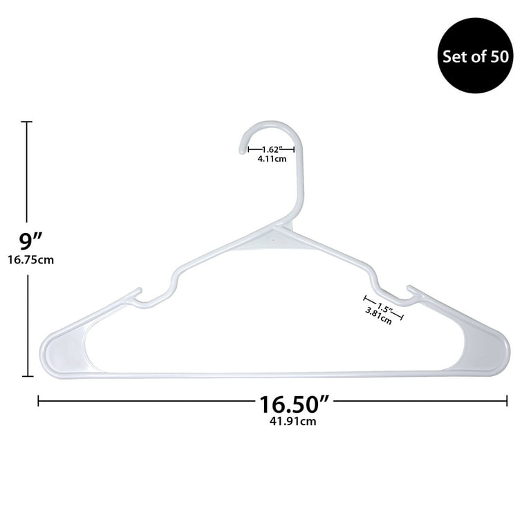 White Plastic Hangers Durable Slim Stylish New in Pack of 50 & 100