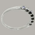 thumbnail image 4 of LBG British Made 14k White Gold Natural Diamond & Tanzanite Womens Promise Ring - 33 size options - Size 6, 4 of 9