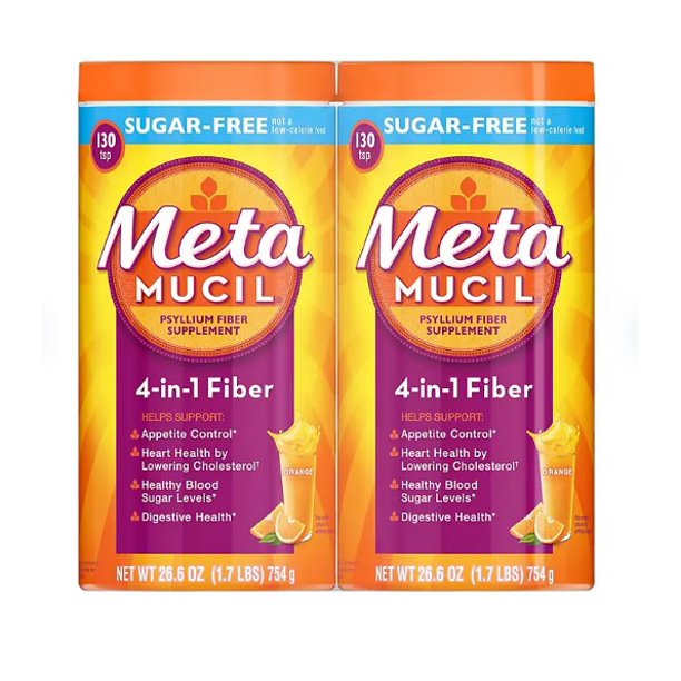 Metamucil Fiber 4in1 Psyllium SugarFree Fiber Supplement Powder
