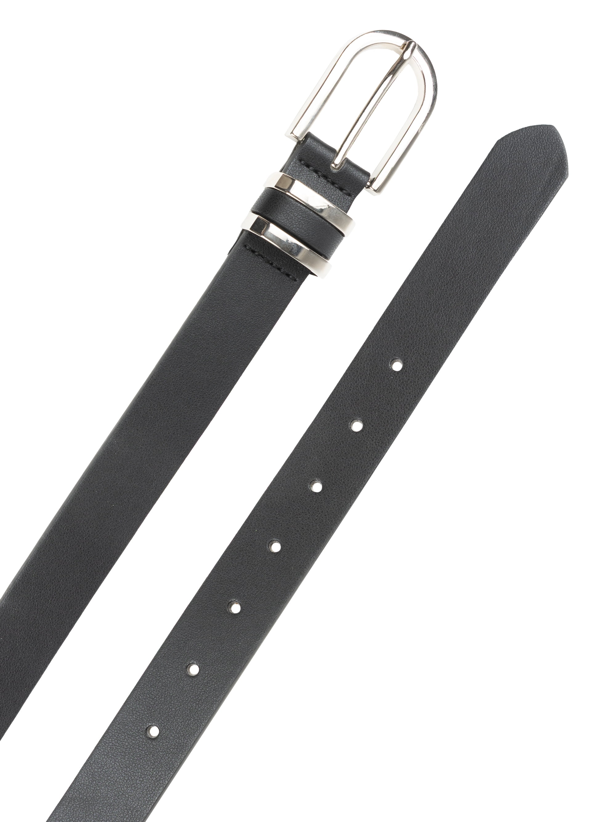 Time and Tru Women's Mixed Loops Belt, Black