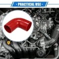 thumbnail image 2 of Unique Bargains 80mm 3.15" ID 90 Degree Elbow Coupler Silicone Hose Intercooler Tube Universal for Car Engine Red, 2 of 6