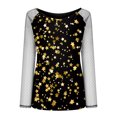 thumbnail image 4 of DPTALR Blouse T-shirt à Manches Longues en Dentelle Imprimée Décontractée pour Femmes, 4 of 5