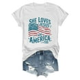 thumbnail image 4 of WEIYLL T-Shirt Femme Manches Courtes Col Rond Été Imprimé Graphique T-Shirt Blanc Tailles P, 4 of 4