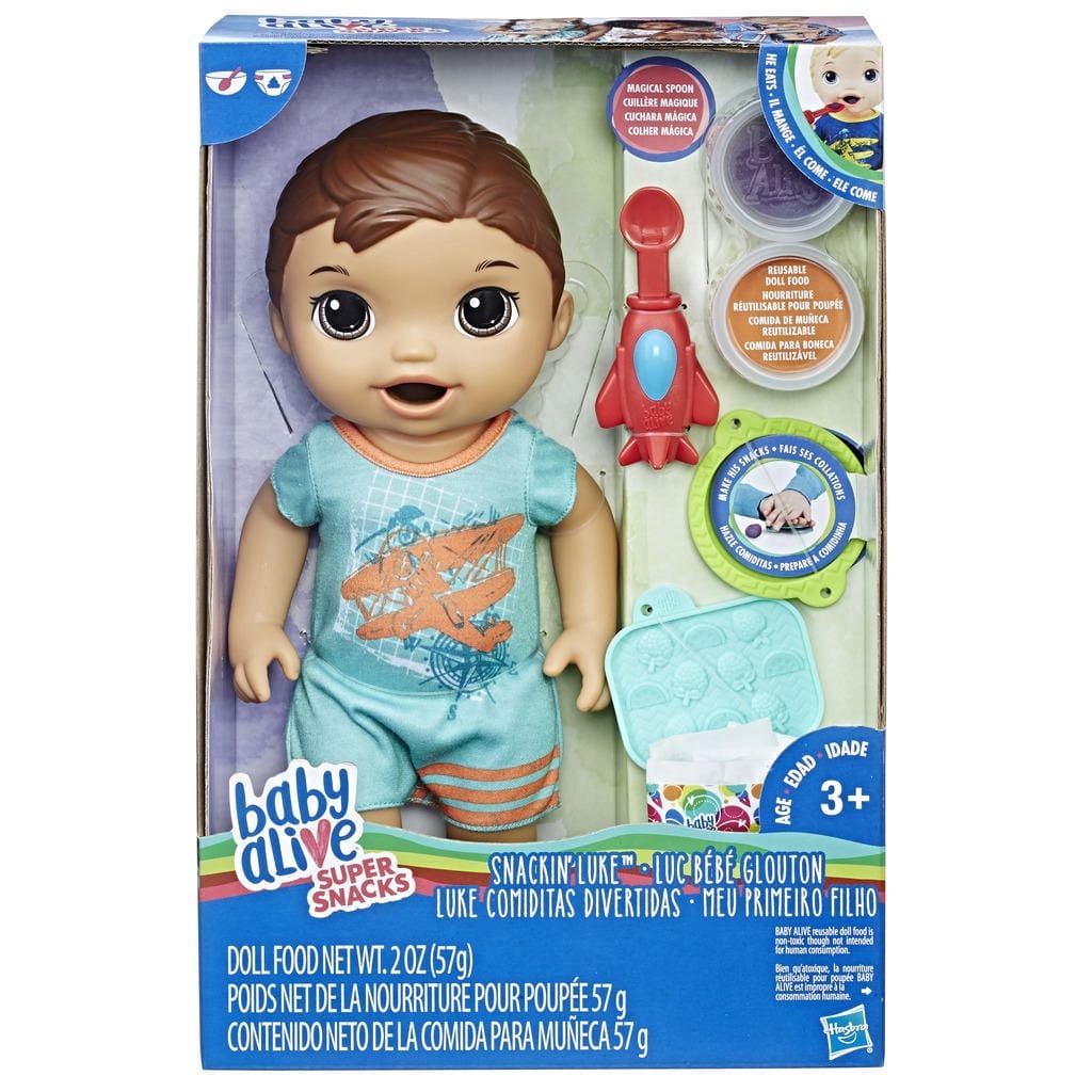 Snackin Lily Twins Baby Alive Luke Brunette Baby Alive Super