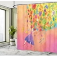 thumbnail image 4 of Ambesonne Painting Shower Curtain, Flower Lady Spring Meadow, 69"Wx70"L, Pale Pink Multicolor, 4 of 4