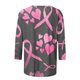 thumbnail image 4 of Camisetas Casuales de las Mujeres Impresas 3/4 Manga Blusa Cuello Redondo Estante de Imitación, Moda Casual Top para las Mujeres, 4 of 5