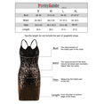 thumbnail image 5 of PrettyGuide Womens Sexy Sparkly Sequin Party Club Dress Adjustable Spaghetti Strap Shimmer Bodycon Mini Dress, 5 of 7
