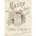 thumbnail image 3 of Vintage Apple Collection 11x14 Black Modern Framed Museum Art Print Titled - Maska For Piano, 3 of 5