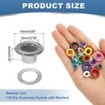 thumbnail image 2 of Uxcell 110 Pcs Ojetes con arandelas Kit de ojetes de 3/16" Gris, 2 of 7