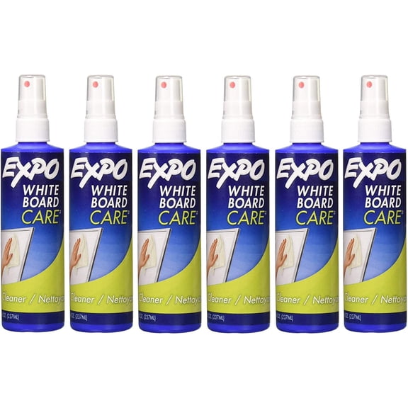 Dry Erase Surface Cleaner, 8oz Spray Bottle, Set of 6