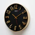 thumbnail image 3 of Reloj De Pared Steiner Análogo con Numeros En Relieve 30cm Golden & Black, 3 of 4