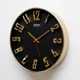 thumbnail image 3 of Reloj De Pared Steiner Análogo con Numeros En Relieve 30cm Golden & Black, 3 of 4