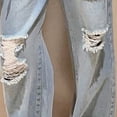 thumbnail image 5 of EnJoCho Kids Girls Jeans Elastic Waist Cool Ripped Washed Denim Wide Leg Age 5-15 Years Distressed High Waist Trendy 𝖸2𝖪 Vintag𝖾 Skinny Mom Jeans Flare Bootcut Streetwear, 5 of 8