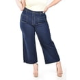 thumbnail image 2 of Jeans culotte con bolsillos frontales Tallas Extras, 6859 (Mezclilla tono oscuro) azul oscuro 36, 2 of 5