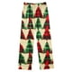 thumbnail image 5 of Puntoco Pijamas para mujer Conjunto de pijama con camisa de cuello en V y manga larga con estampado navideño para otoño e invierno para mujer, 5 of 5
