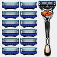 thumbnail image 6 of Men's Beard Razor Razor Head 5 Speed Hidden 5 Blades New Five-layer Blade Razor Manual Shaver (4 Blade), 6 of 7