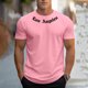 thumbnail image 2 of Camiseta informal de manga corta para hombre - Estampado con letras, cuello redondo - Mezcla de poliéster y spandex - Corte ajustado, tallas S-XXXL, estilo versátil, 2 of 4
