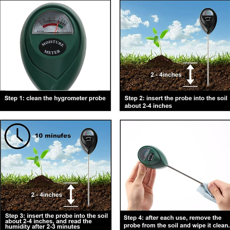 Elbourn 2PC Soil Moisture Sensor Meter Plant Soil Water Monitor