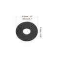 thumbnail image 2 of Uxcell M6 Nylon Flat Washer, 100 Pack 6mm ID 18mm OD 1.5mm Thick Sealing Spacer Gasket Ring, Black, 2 of 6