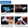 thumbnail image 4 of Codo de 90° de 1/4" de 3 vías, conexión rápida para refrigeradores y tuberías de ósmosis inversa, 10 piezas de accesorios para mangueras de ósmosis inversa con filtro de agua, 4 of 5