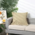 thumbnail image 6 of Unique Bargains 2 Pcs Plaid Pillow Covers Square Cushion Covers Decorative Pillow Cases Orange Grid 20" x 20", 6 of 6