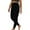 Black, variant on Xunlbb Yoga Pants for Women High Waisted Leggings Gym Training Activewear Body Shaping Womens Yoga Pants with Side Pockets Athletic Sweatpants Plus Size S-3XL