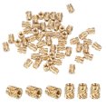 thumbnail image 1 of Uxcell Brass Threaded Insert Metric Knurled Nuts Heat Set Insert for Industrial Projects and Electronics 20 M2.5x6x4.5 mm, 1 of 6