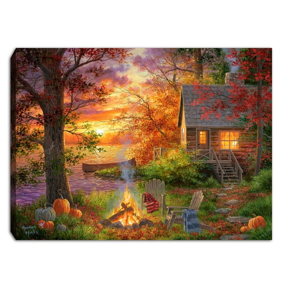 Glow Decor 350332 Mini Canvas - Sunset Serenity LED Tabletop with Timer - 8 x 6 in.