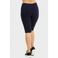thumbnail image 5 of TheLovely Women & Plus Soft Cotton Active Stretch Workout Biker Shorts (21") with Wide Wastband, 5 of 6