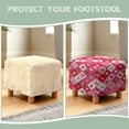 thumbnail image 5 of Jiueut Heart Print Ottoman Slipcover, Foldable Square Slipcover with Elastic Bottom Thick Footstool Protection Universal Fit for Most Footstool Sofa Valentine's Day Decor, 5 of 7